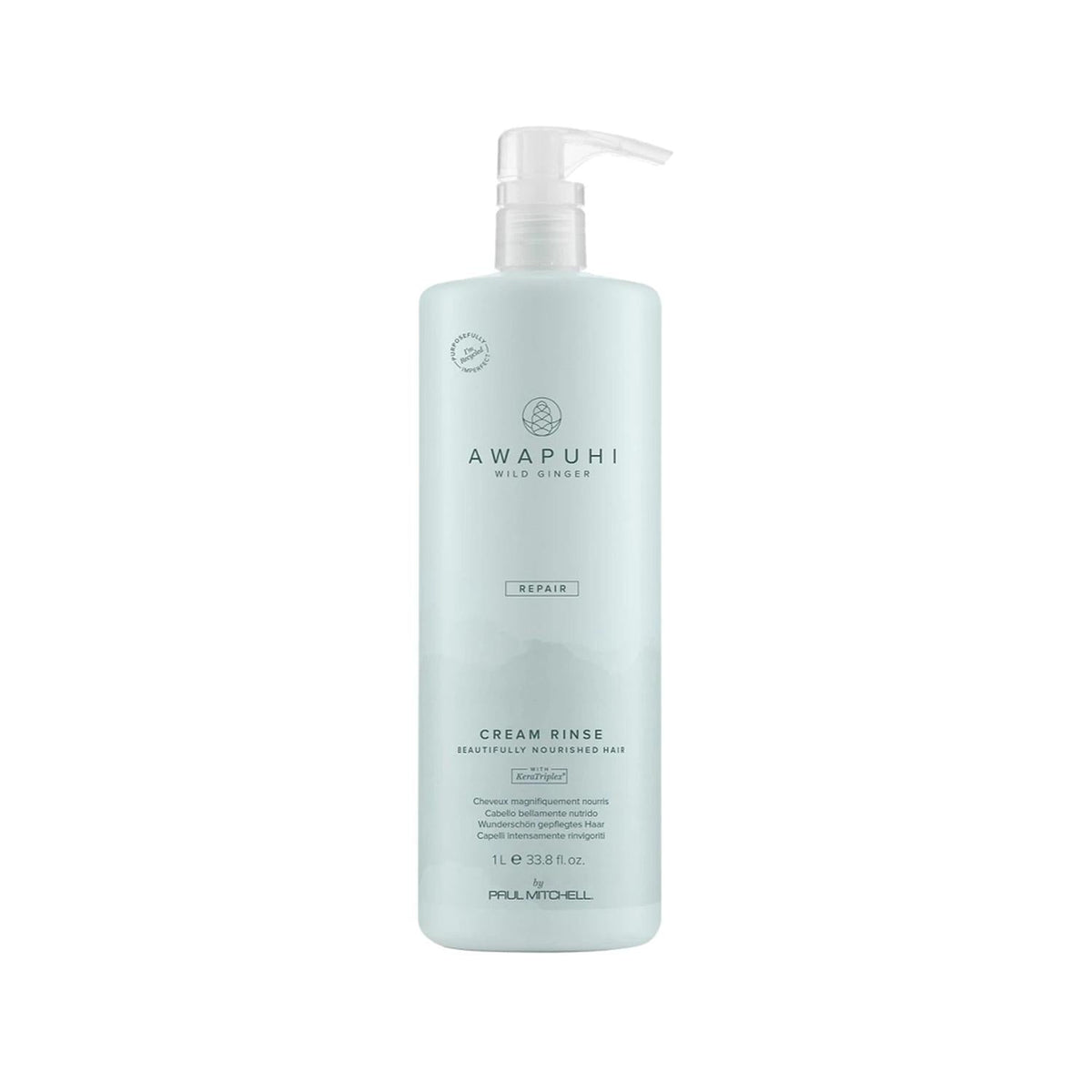 Paul Mitchell Awapuhi Wild Ginger Repair Cream Rinse 1000ml - Moisturizing Hair Care for Damaged Hair