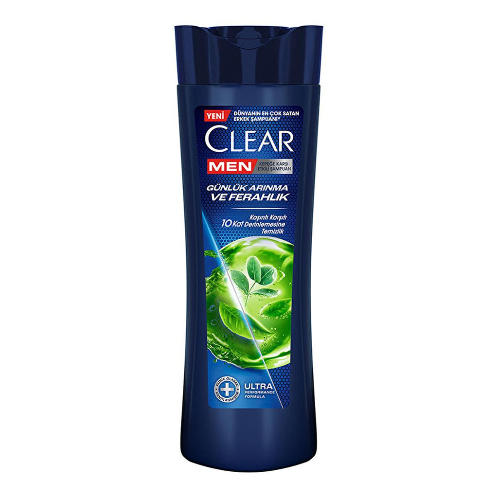 Clear Men: Advanced Anti-Dandruff Shampoo for Men - Cedarwood Eucalyptus - Itchy & Oily Scalp Relief - 48H Freshness