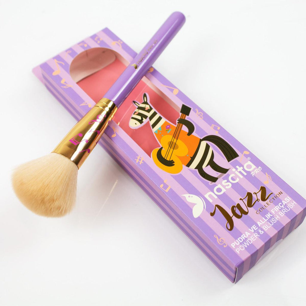 Nascita Jazz Professional Makeup Brush Set for Powder and Blush Application - High-Quality, Soft Bristles for Everyday and Professional Use