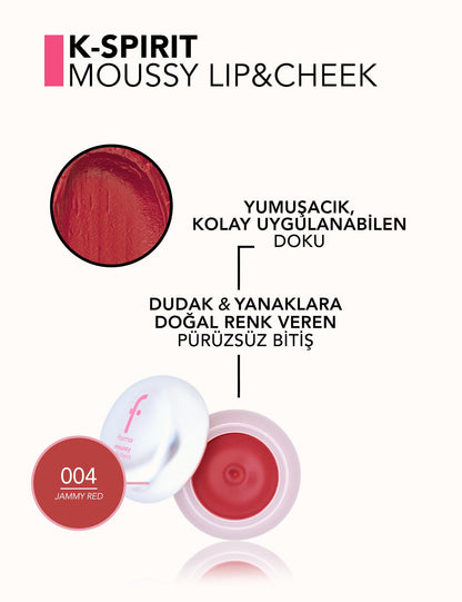 Flormar K-Spirit Moussy Lip & Cheek Velvet Tint
