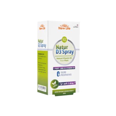 New Life Natur Vitamin D3 Spray 1000 IU - Vegan & Vegetarian Friendly Dietary Supplement