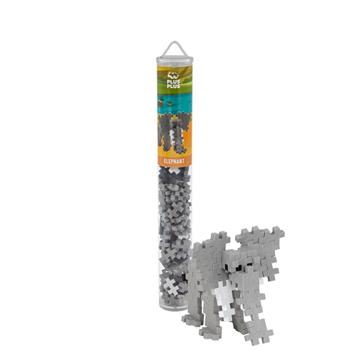 Plus Plus Construction Toy, 100 Piece Reusable Tube - Danish Design Creative Building Set for Kids and Adults