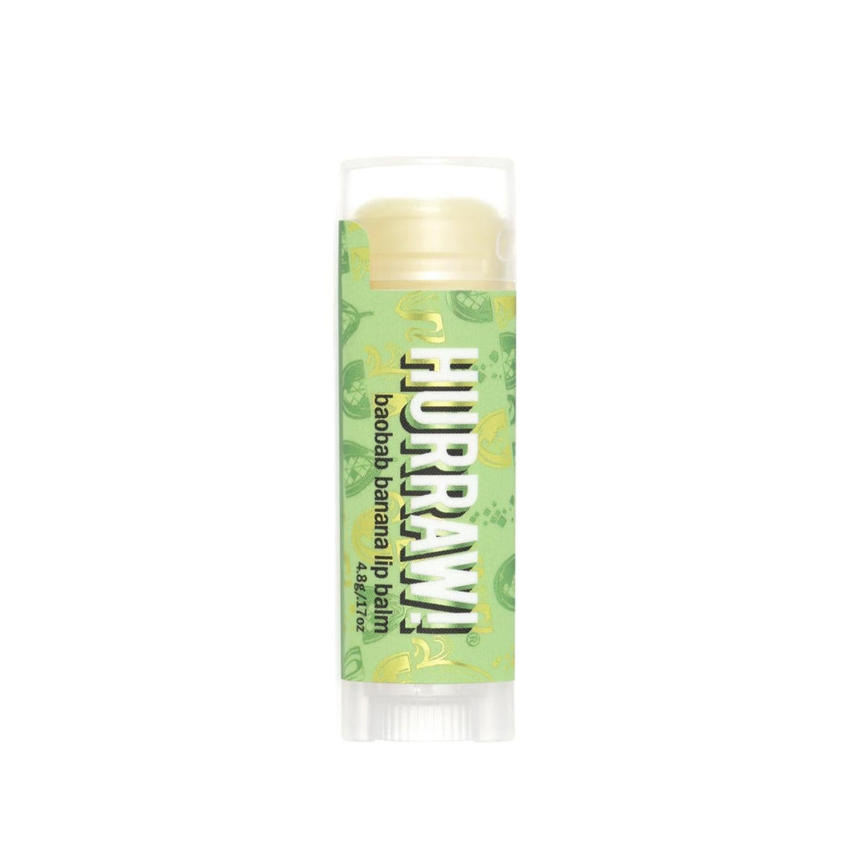 Hurraw Natural Lip Balm with Baobab and Banana - Moisturizing, Organic Lip Care for Dry Lips - 4.8g