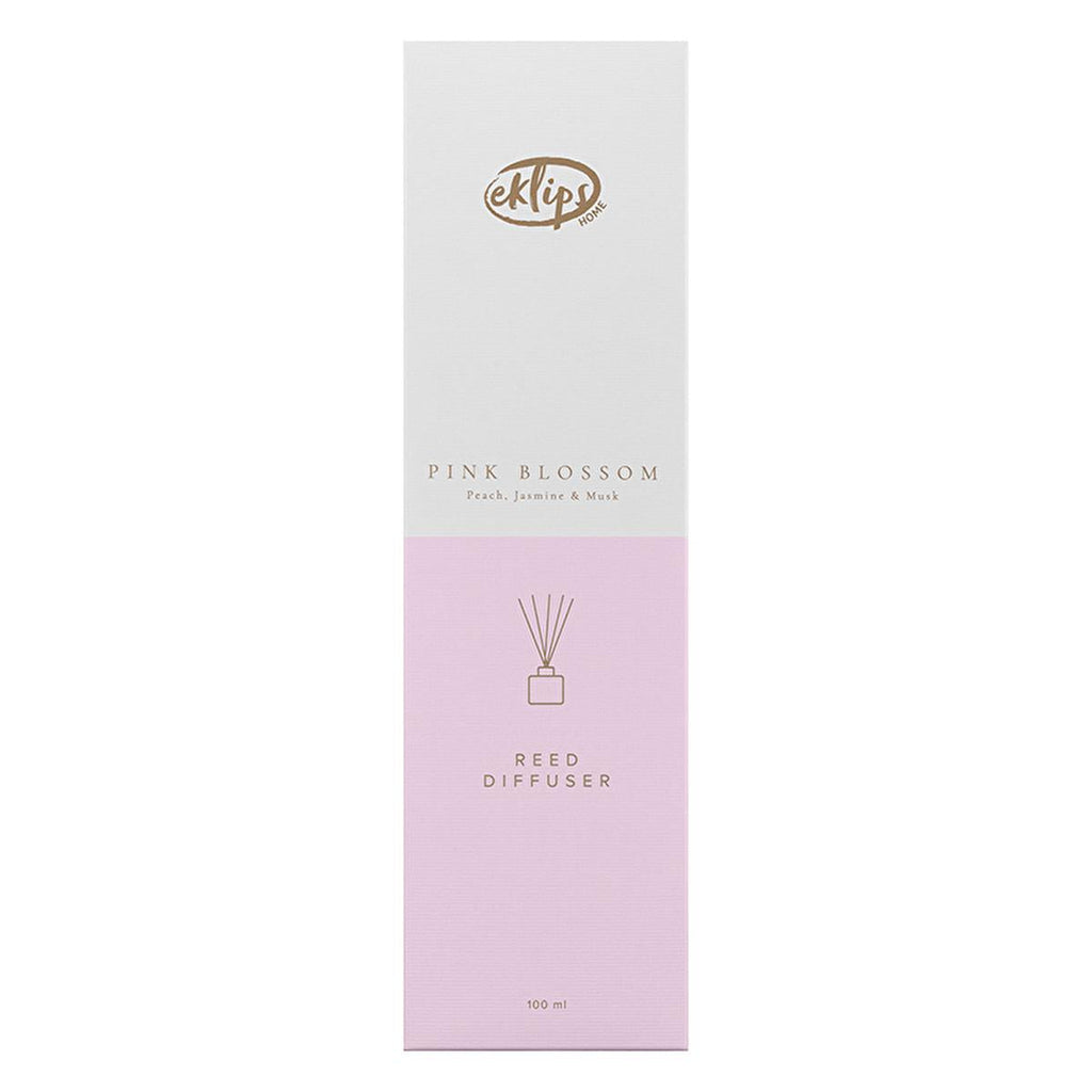 Eklips Pink Blossom Reed Diffuser - 100ml Floral Home Fragrance for a Fresh Indoor Scent
