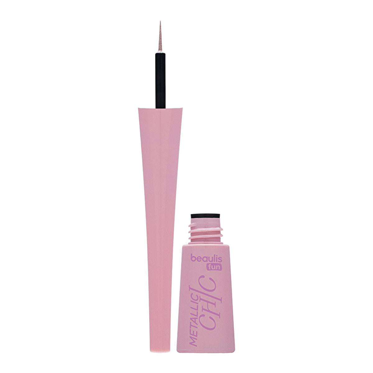Beaulis Metallic Eyeliner - Beaulis Fun Metalik Dipliner 605 Pink Sparkle, Liquid Eyeliner for Glamorous Eye Makeup