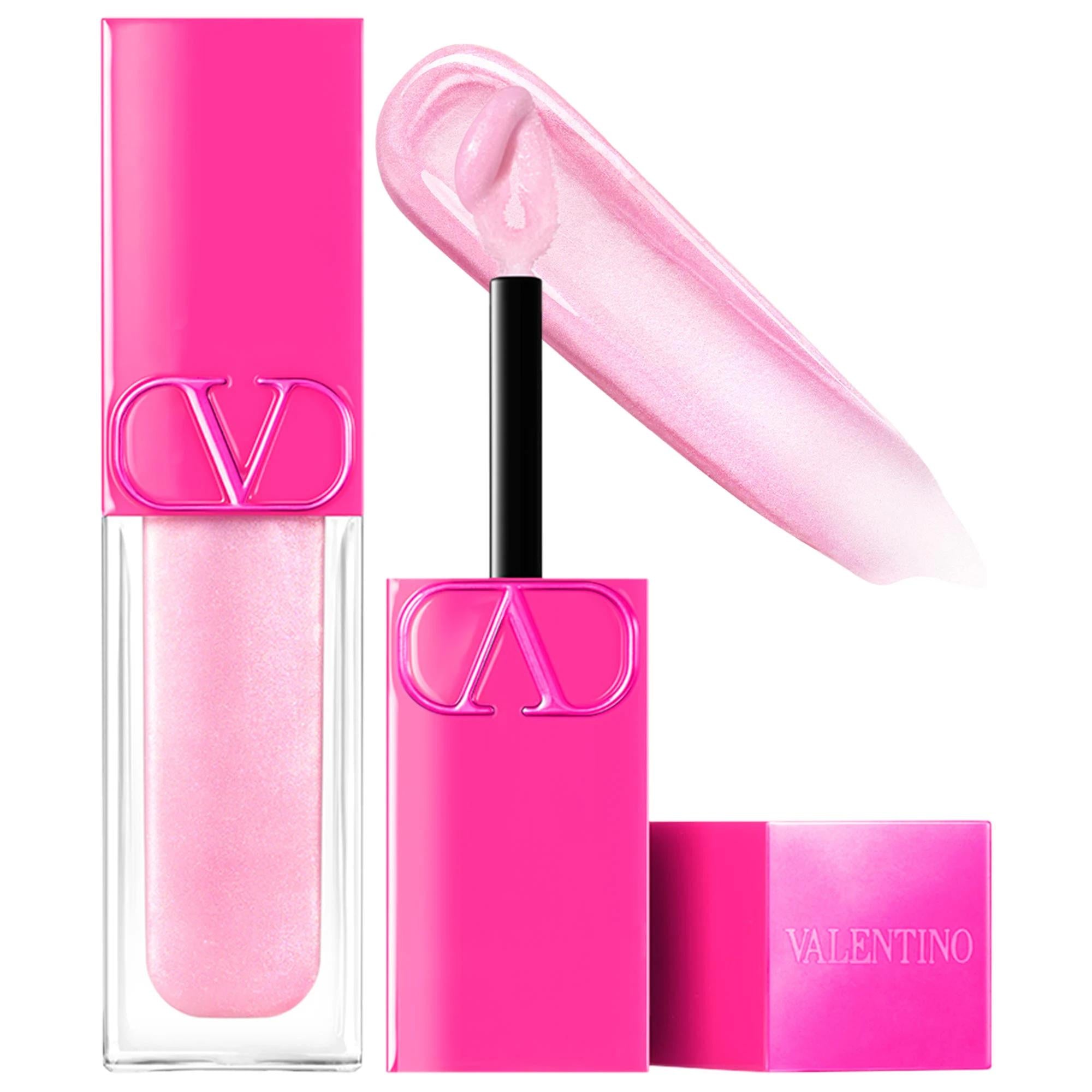 Valentino Puffer Complex Lip Plumper Gloss:  Achieve Fuller, Hydrated, Smooth Lips with Iridescent Shine - Gentle Formula for Sensitive Lips