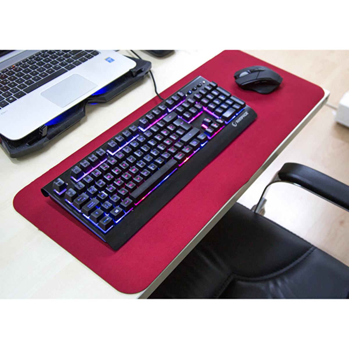 Addison Gaming Mouse Pad: Extra Large Red Non-Slip Extended Mat (27.5x11.8 in) for Enhanced Precision & Comfort