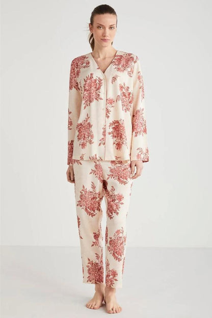 Catherines 2604 Women Pajama Set in Dusty Rose
