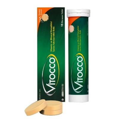 Abdi _brahim Vitocco: Effervescent Vitamin C Supplement - Boost Your Immunity & Energy with B Vitamins, Magnesium & Zinc - Orange Flavored Daily Vitamin Tablets