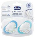 Chicco Physio Silicone Pacifier 4M+ Blue 2-Pack