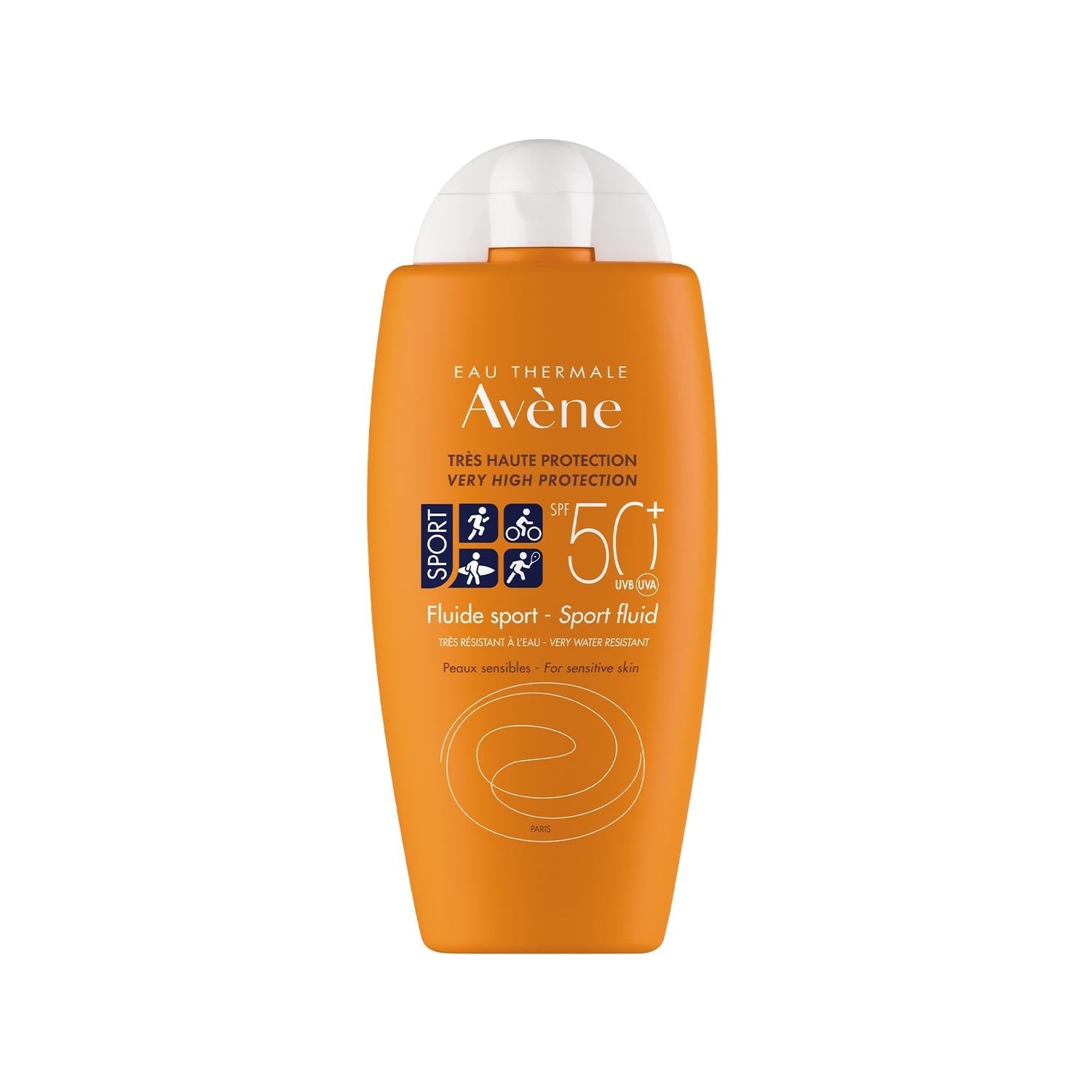 Avene SPF 50+ Sunscreen for Sports - Fluid Formulation, Water-Resistant, 3.38 fl oz