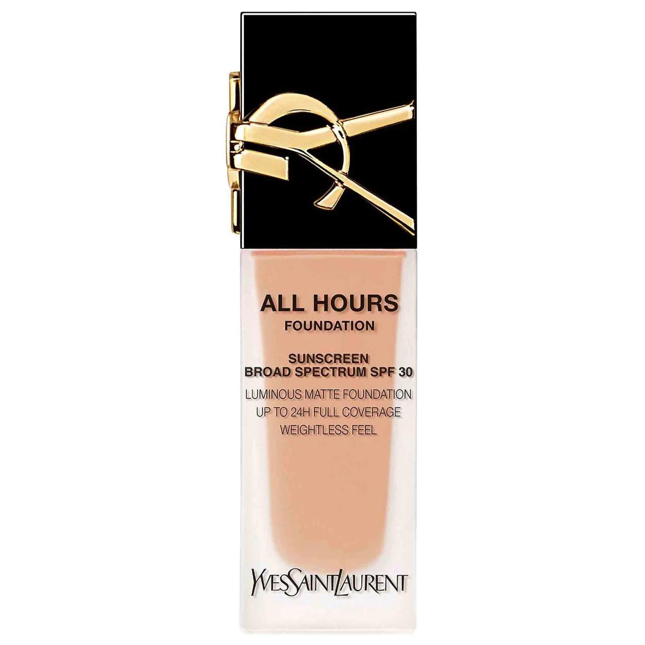 All Hours 24H Longwear Liquid Foundation - Luminous Matte Finish, SPF 30, Hyaluronic Acid - All Hours