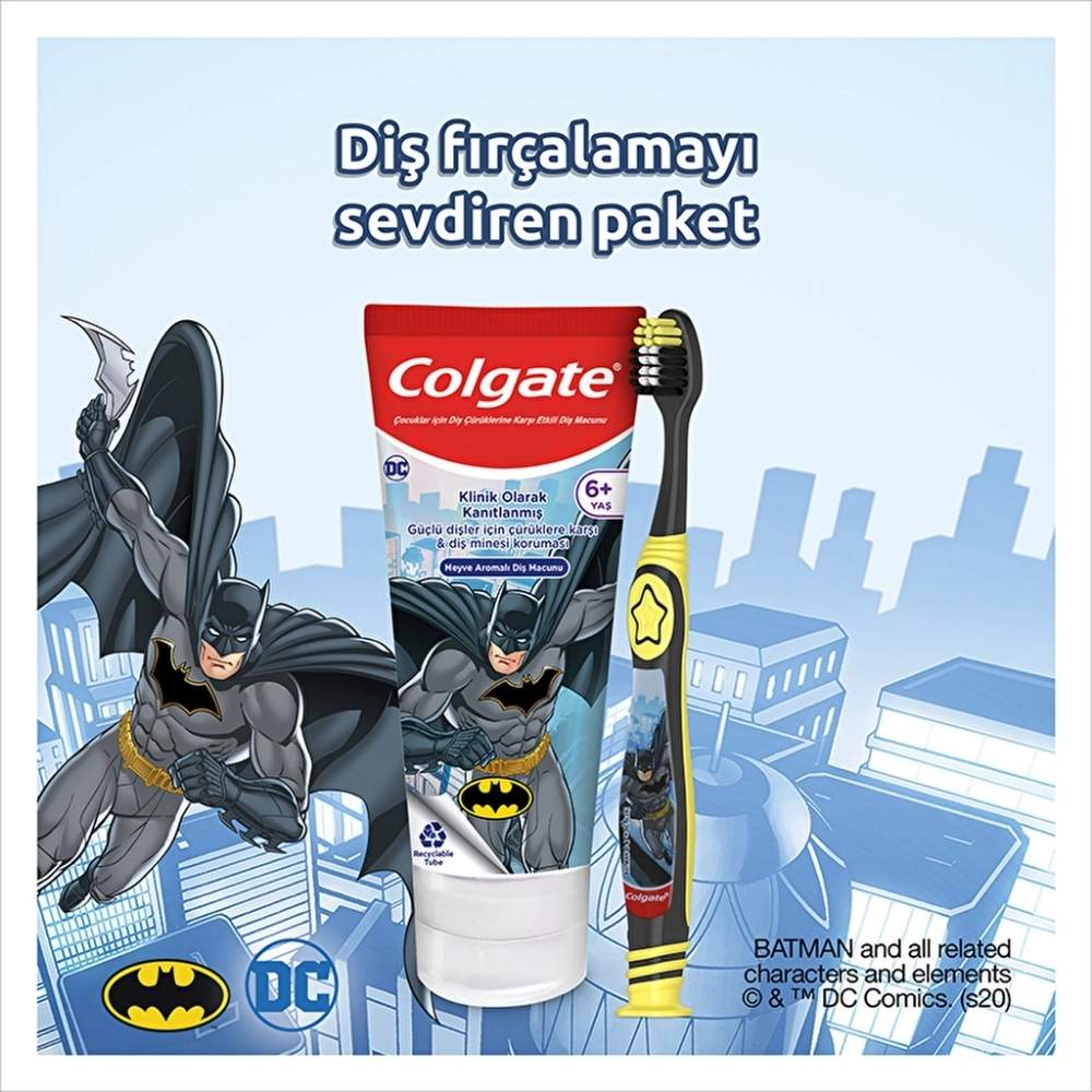 Colgate Barbie & Batman Kids Toothpaste and Brush Set 75ml