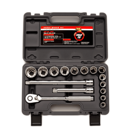 Cougar Pro Socket Wrench Set 1/2" Drive SAE 16 Pieces A41