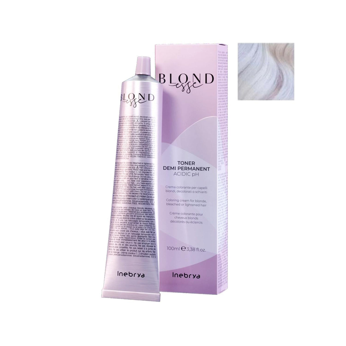Inebrya Blondesse Demi Permanent Color Toner in Icy Blonde 100 ml
