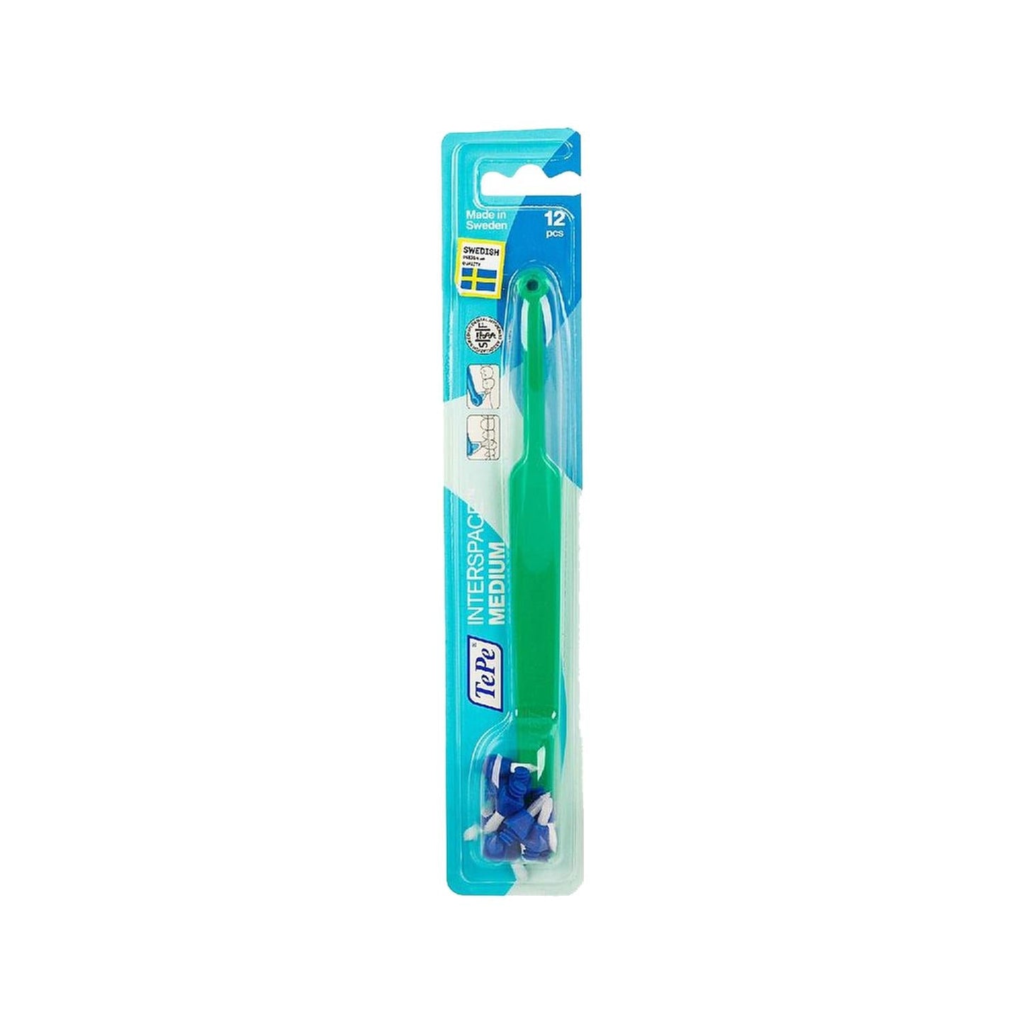 Tepe Interspace Medium Green Interdental Brush for Effective Oral Hygiene