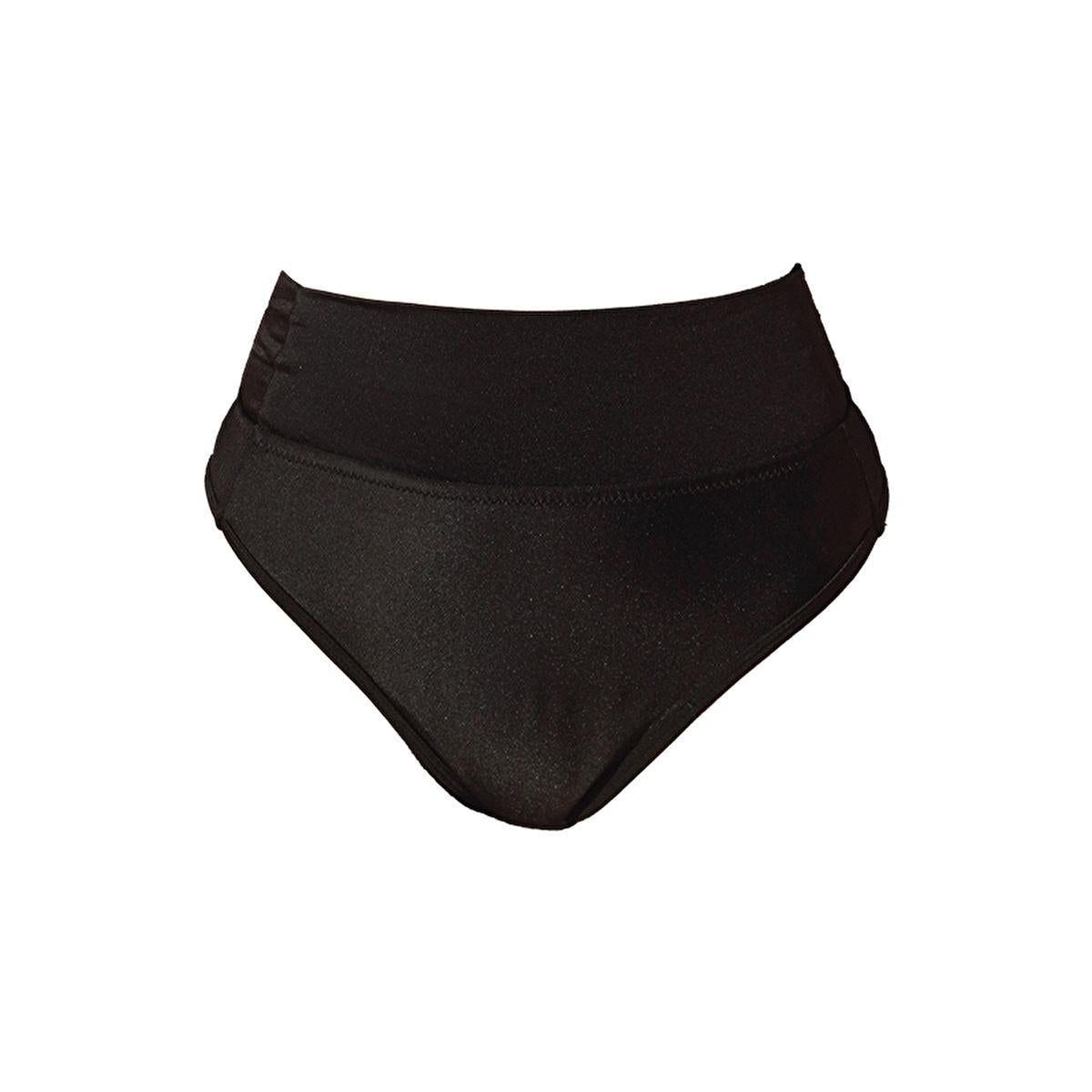 Pedkini Black High-Waisted Period Swim Bottom - Leak-Proof Regl Bikini Bottom for Swimming During Menstruation, Reusable & Absorbent - Size M