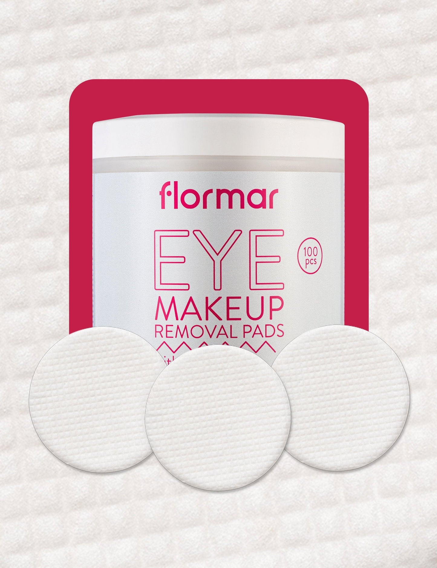 Flormar Aloe Vera & Glycerin Eye Makeup Remover Pads 100 Count
