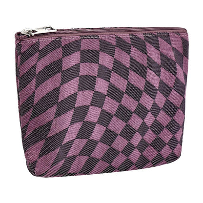Eklips Purple Geometric Makeup Bag with Zipper