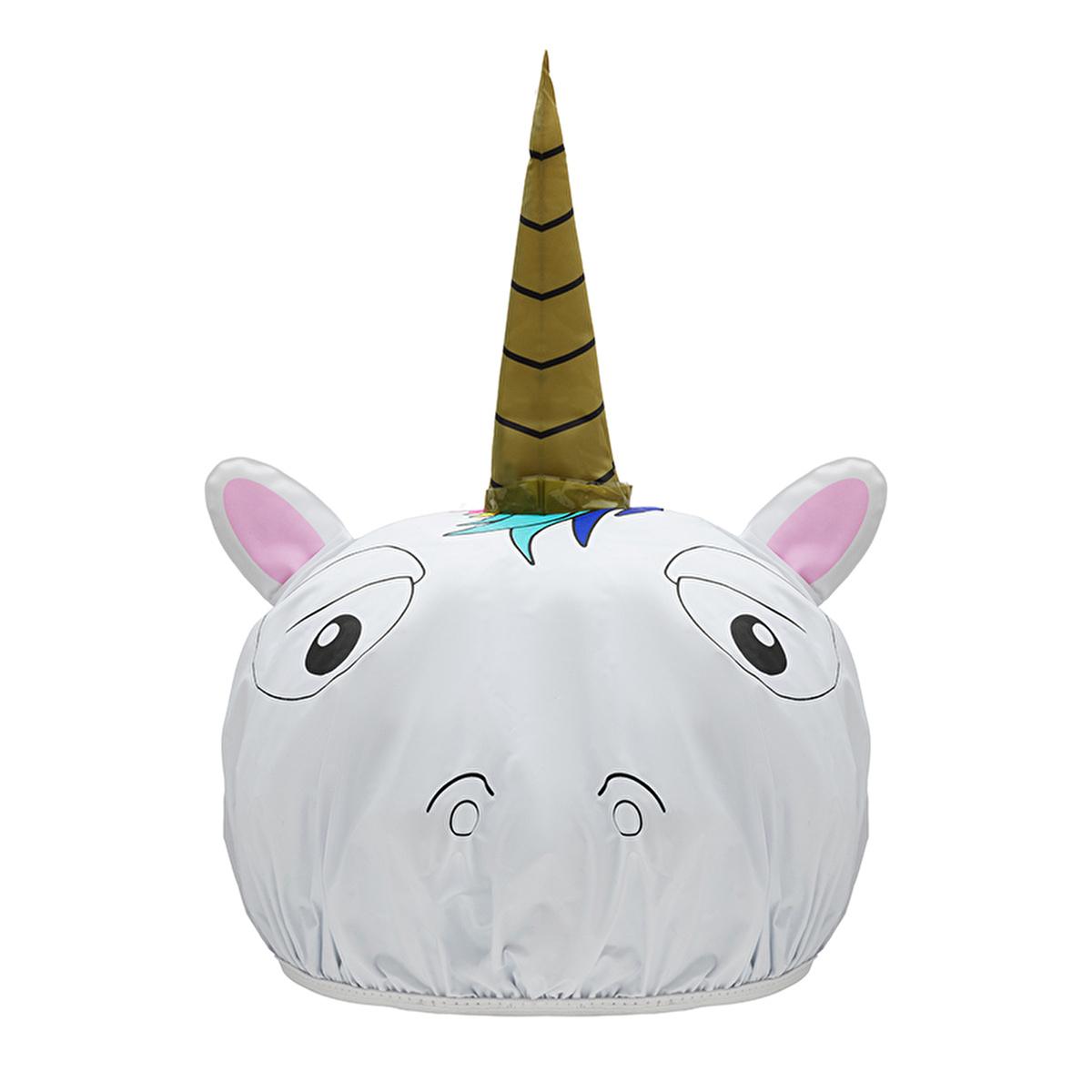Eklips Unicorn Hair Bonnet - Waterproof Hair Protection for Curly Hair, Shower Cap with Elastic Band