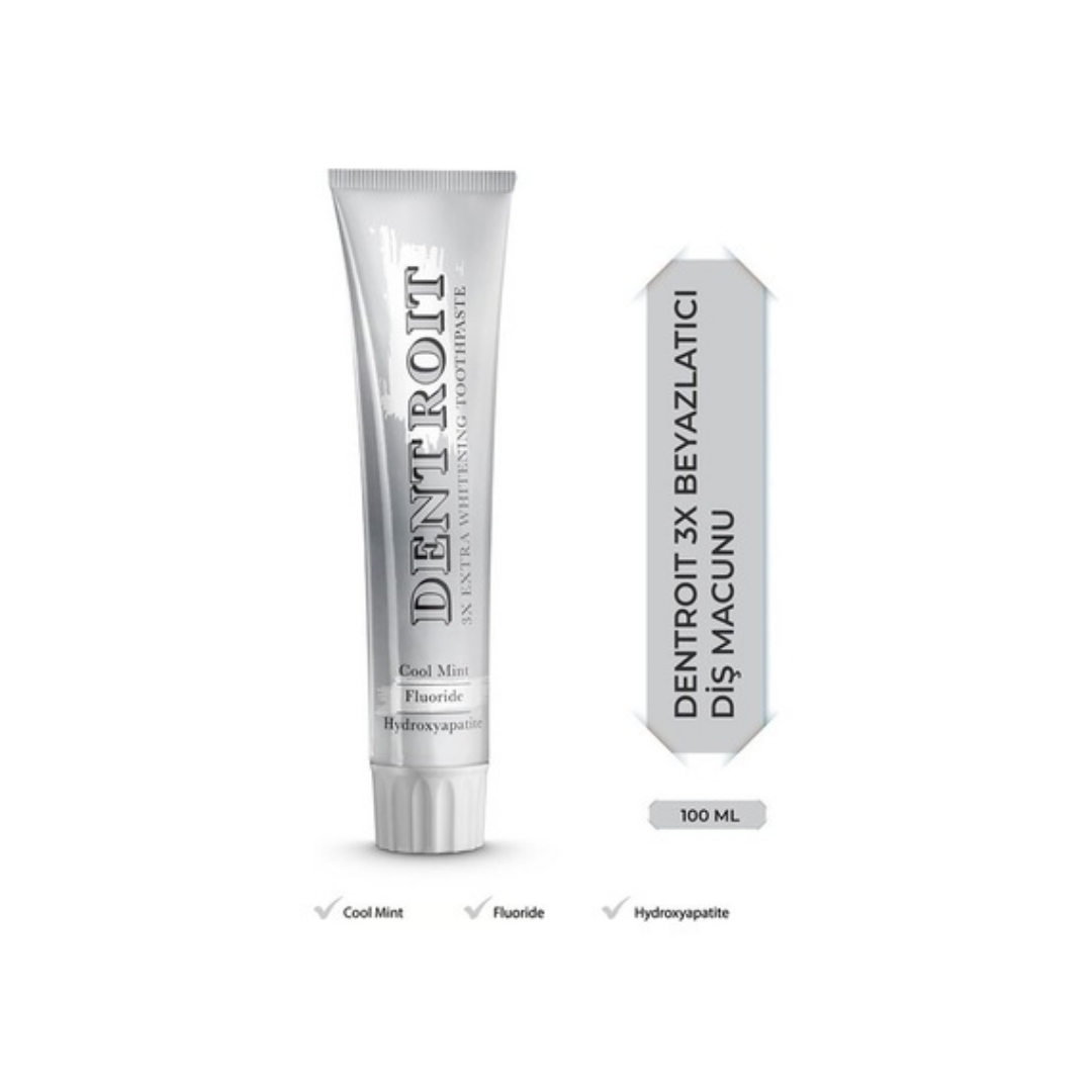 Dentroit 3x Extra Whitening Toothpaste for Bright Smiles 100 ml