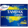 Discreet Tampax Tampons Normal for Daily Comfort 16 Count