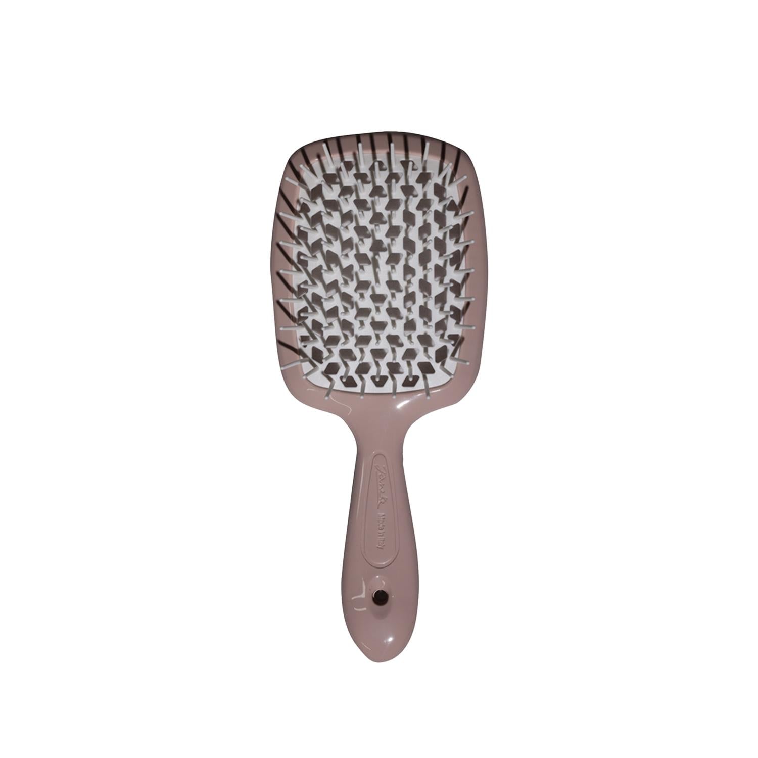 Janeke Superbrush Detangling Hair Brush Beige & White