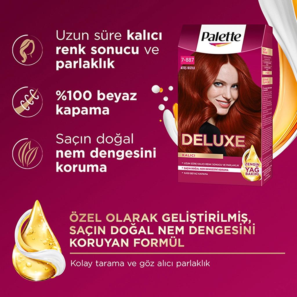 Palette Deluxe Intense Fire Red Hair Dye No 7887 50 ml
