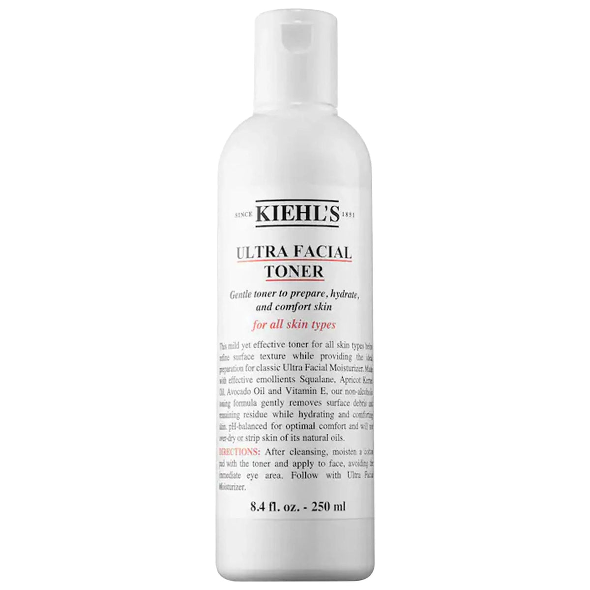 Kiehl's Ultra Facial Toner - Hydrating Toner for Dry Skin, Balances & Softens with Apricot Kernel Oil, Squalane & Avocado Oil