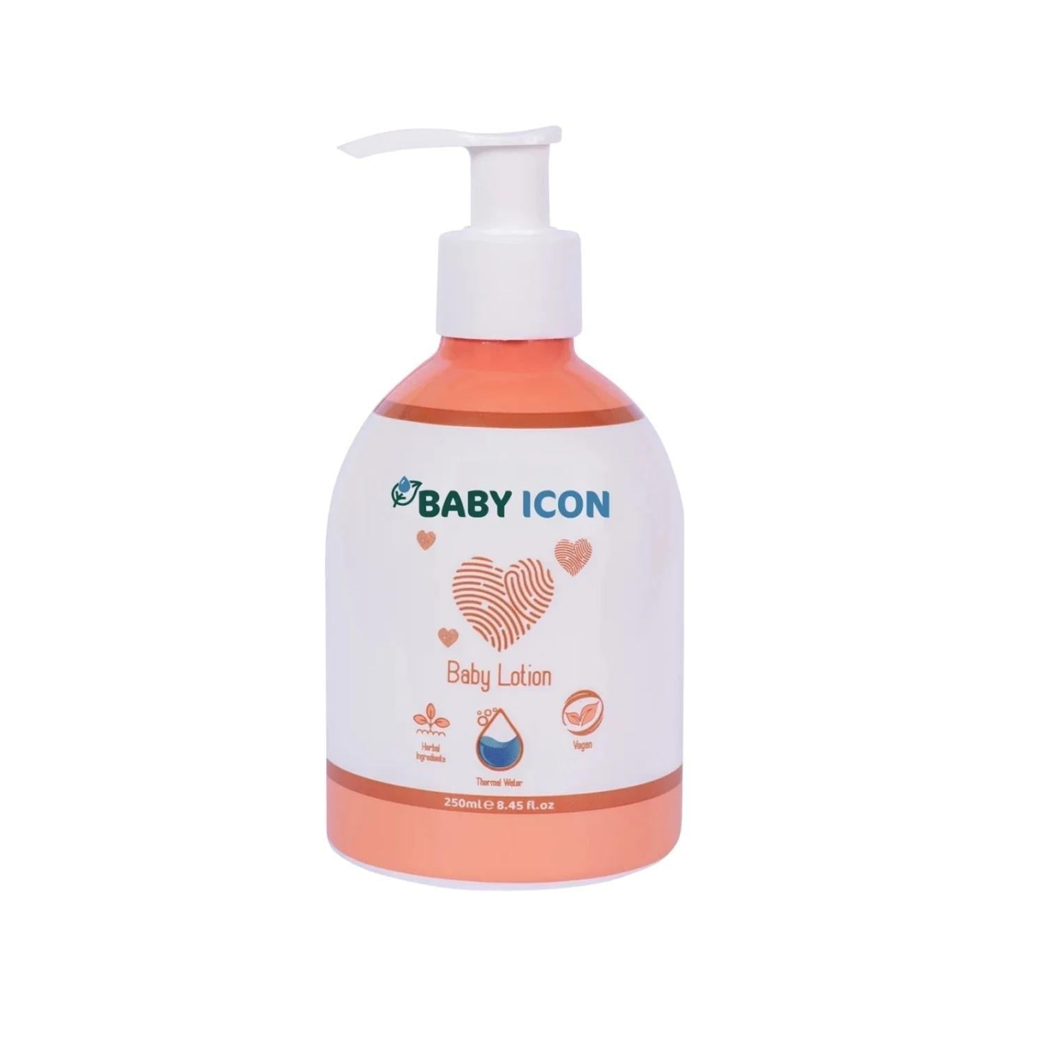 Baby Icon Moisturizing Baby Lotion for Face and Body - Vegan, Cruelty-Free, Dermatologically Tested - 8.45 fl oz
