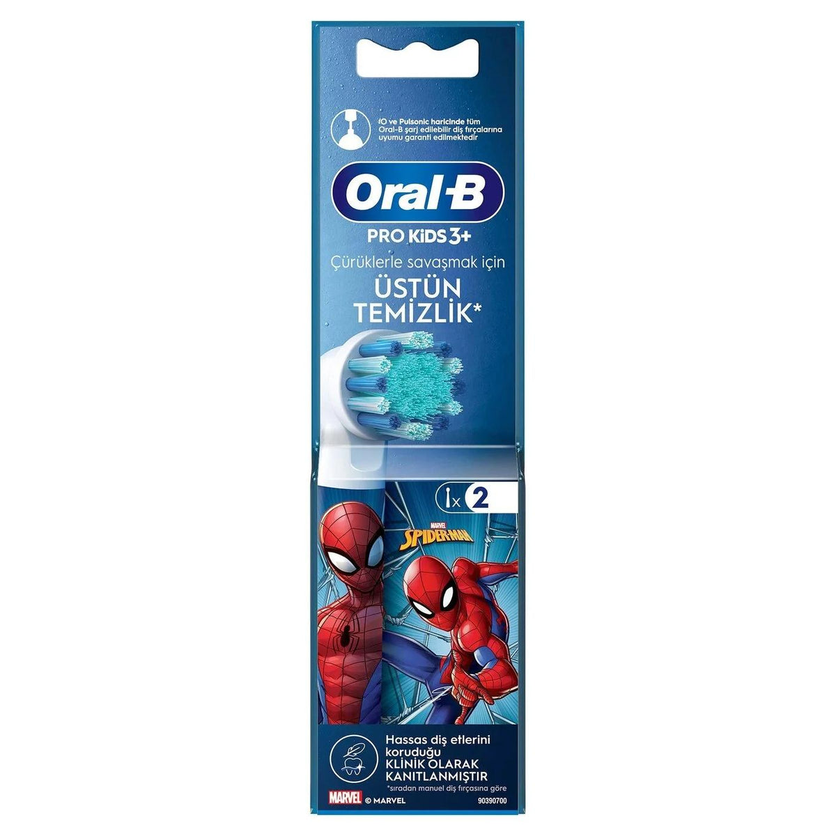 Oral-B Kids Spiderman Replacement Toothbrush Heads 2 Count