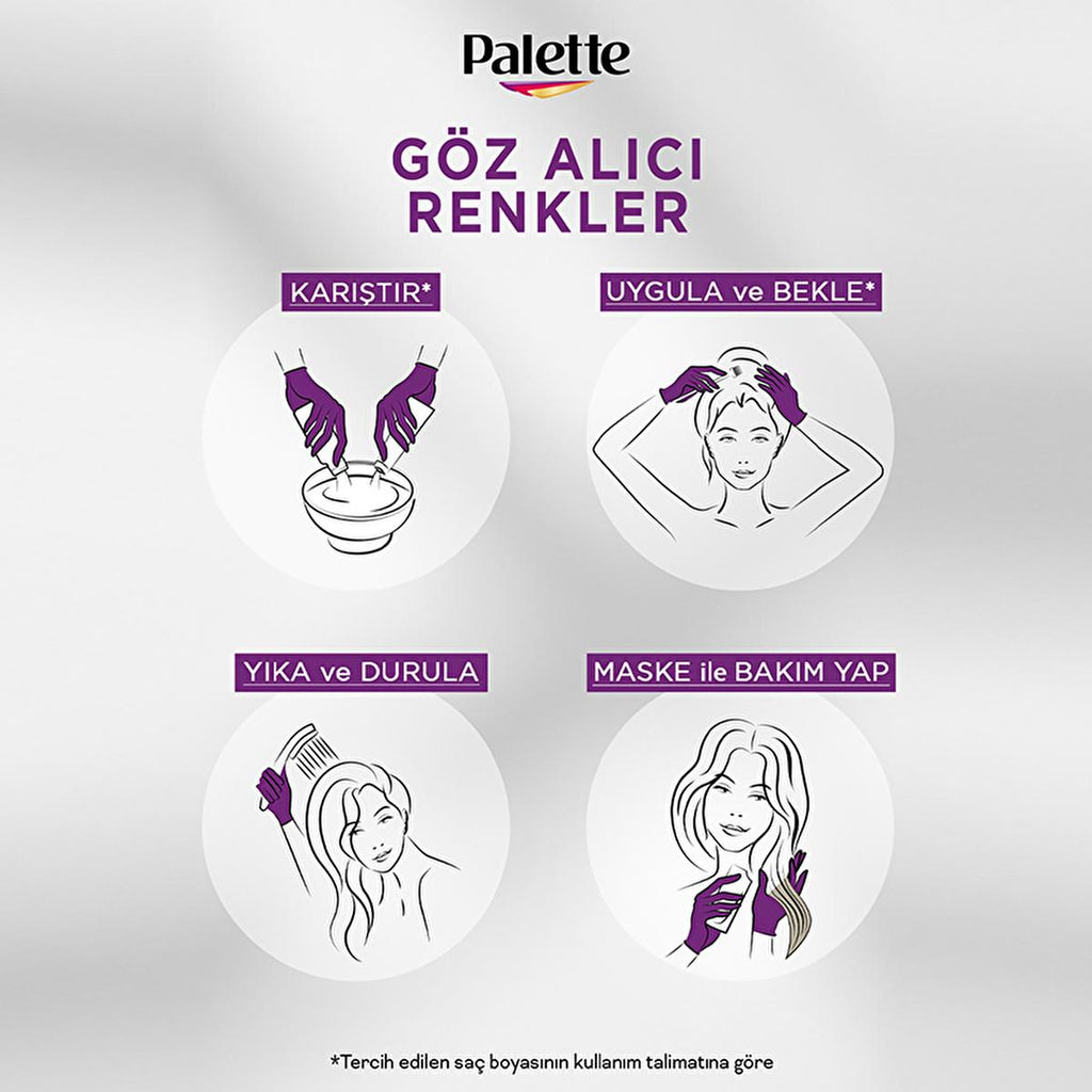 Palette Hair Dye - Intense Chocolate Brown Color with Keratin Care