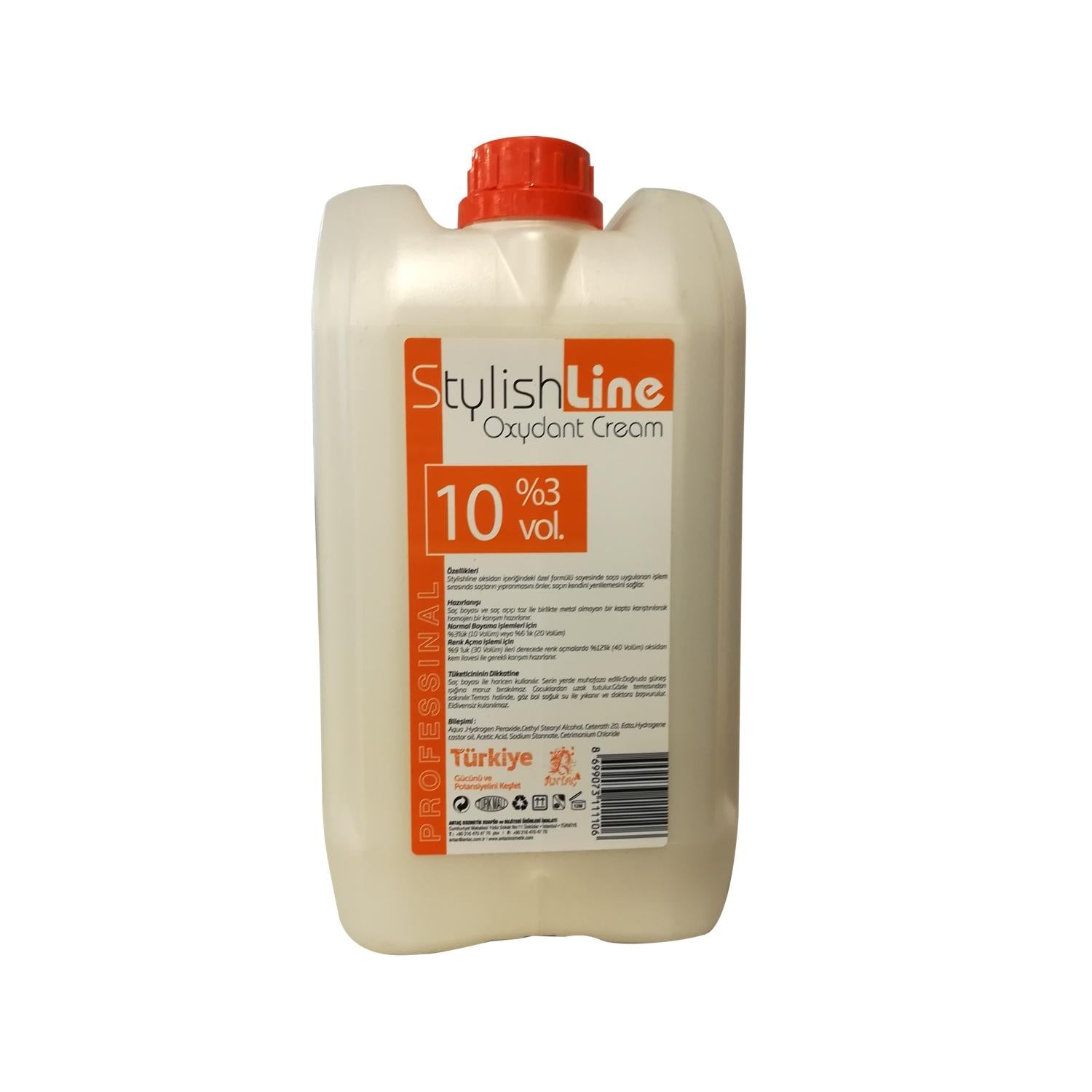 Stylish Line Oxidant Cream 10 Vol %3 5000 ml - Bulk Hair Oxidizing Cream for Professionals