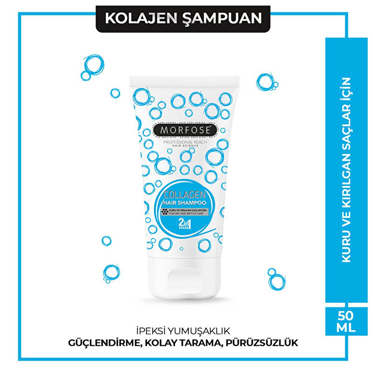 Morfose Collagen Shampoo for Dry Hair - 1.69 fl oz, Gentle Cleansing & Nourishment