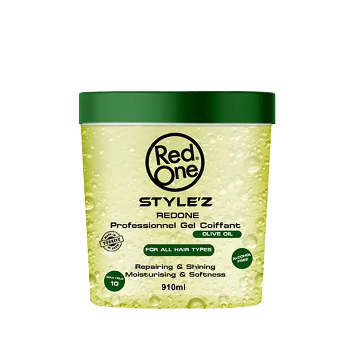 RedOne Stylez Olive Oil Hair Gel - 30.77 fl oz, Nourishing Hair Care for Natural Styling