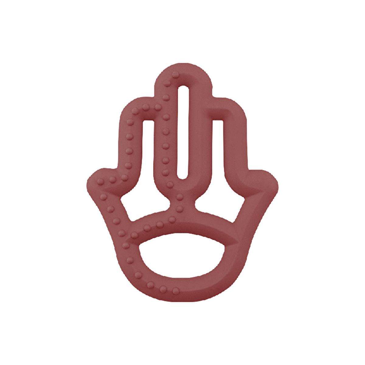 OiOi Baby Silicone Teether - Safe & Durable Teething Relief for Infants, 3 Months+, Velvet Rose