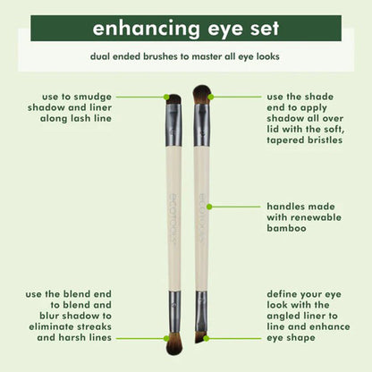 EcoTools Eye Enhancing Duo Set Dual-Ended Brushes 2-Piece