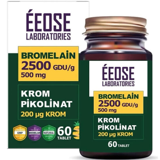 Eeose Bromelain & Chromium Picolinate Supplement 60 Tablets