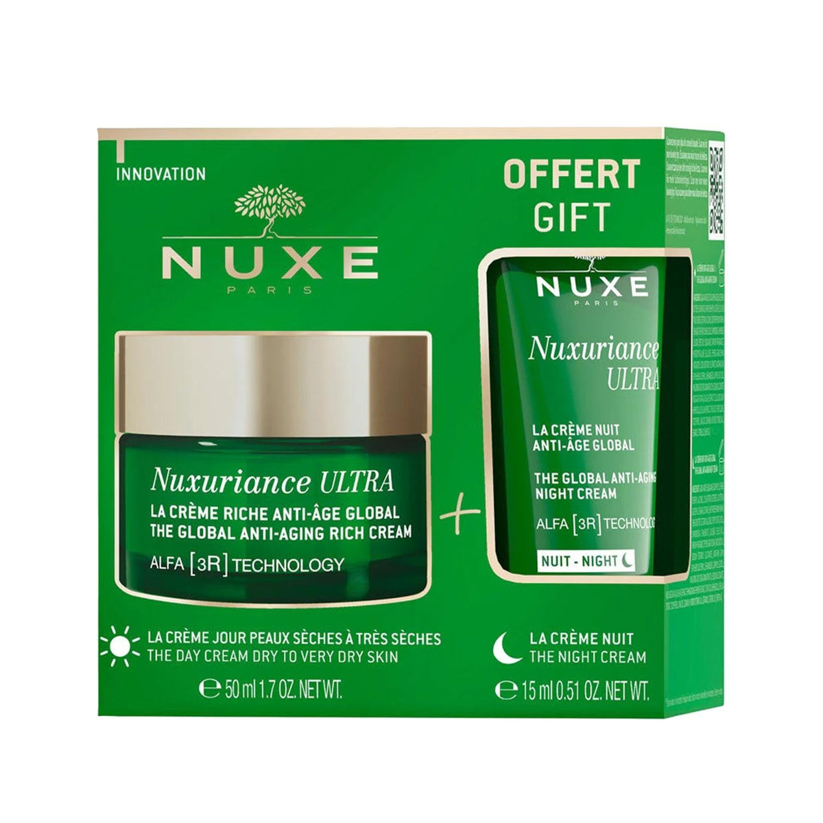 Nuxe Nuxuriance Skincare Set - Ultra Rich Cream & Night Cream for Dry Skin