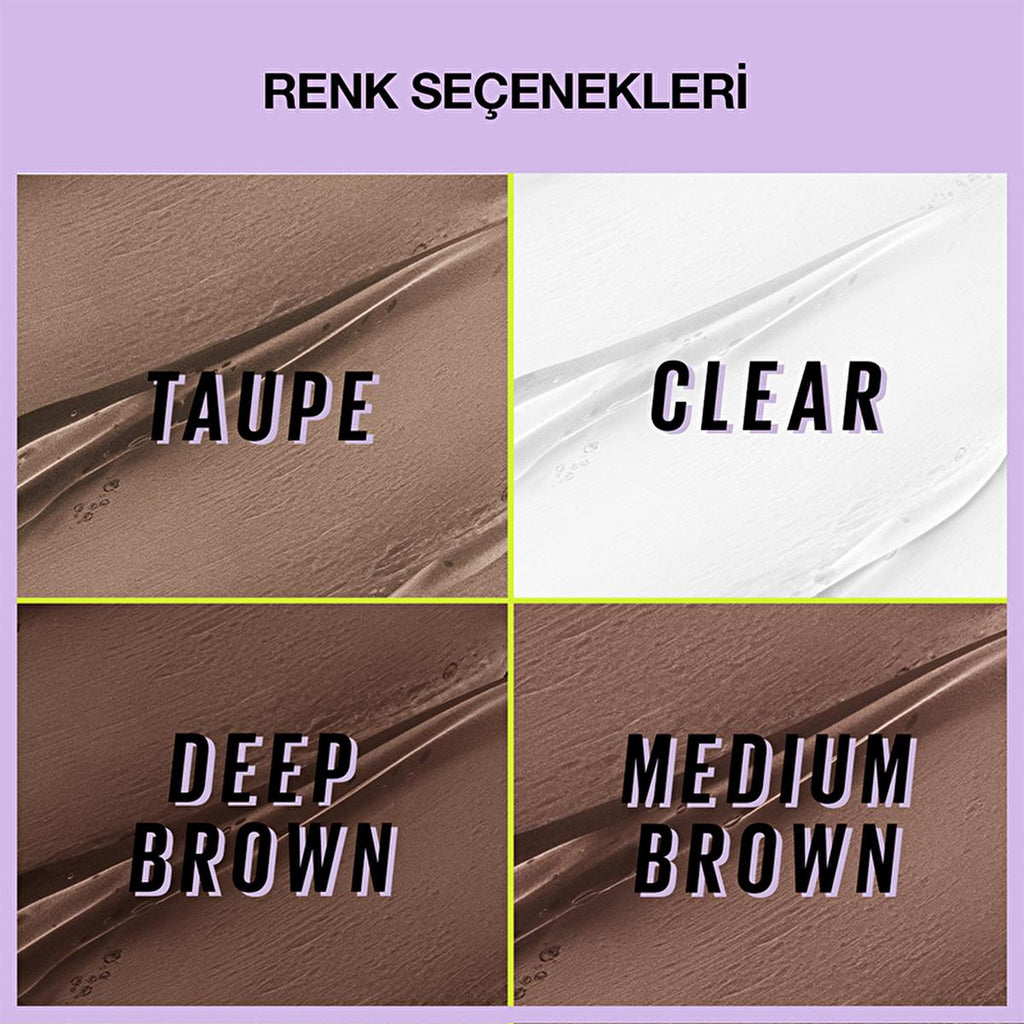 Maybelline Super Lock Brow Glue Deep Brown: 24H Long Lasting Eyebrow Mascara for Shaping, Styling & Tinting