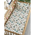 Mixed Christmas Theme Tree Pattern Printed Baby Size Fitted Sheet Set 60x120 Cm