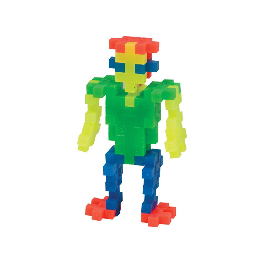 Plus Plus Fosforlu Mix 240 Piece Construction Toy - Glowing Creative Building Set, Made in Denmark