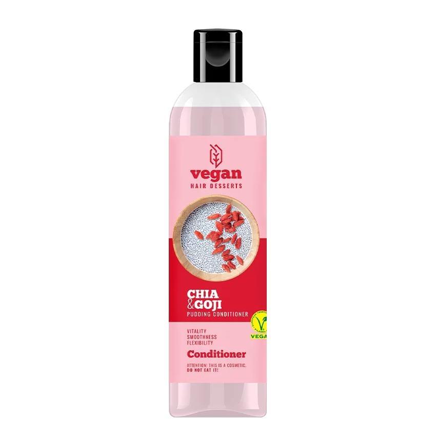 Vegan Hair Desserts: Chia & Goji Pudding Conditioner - Deeply Moisturizing, Frizz Control, Vegan - Revitalize Dry, Damaged Hair Naturally.