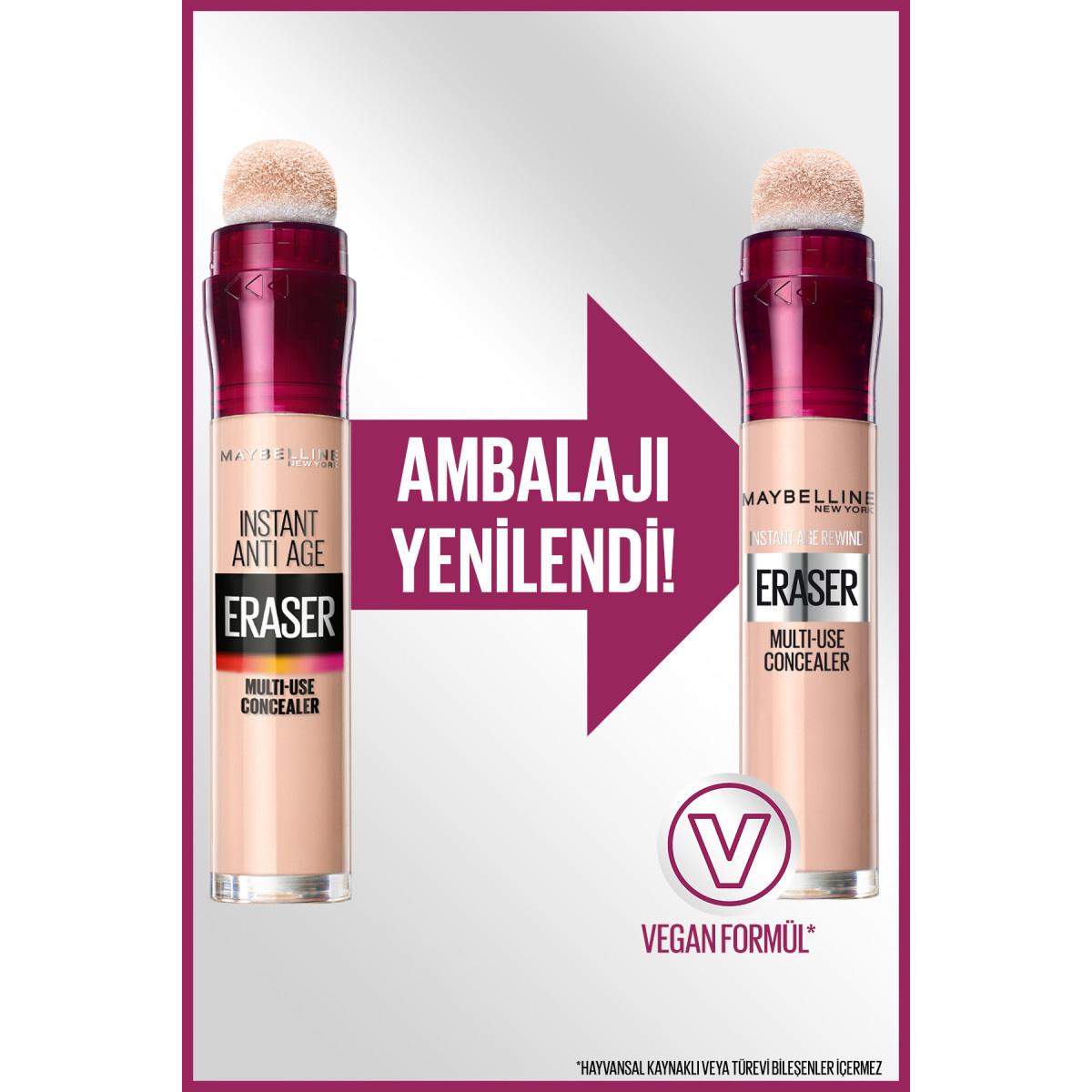 Maybelline Instant Anti Age Eraser Concealer - High Coverage Anti-Aging Makeup for Flawless Skin