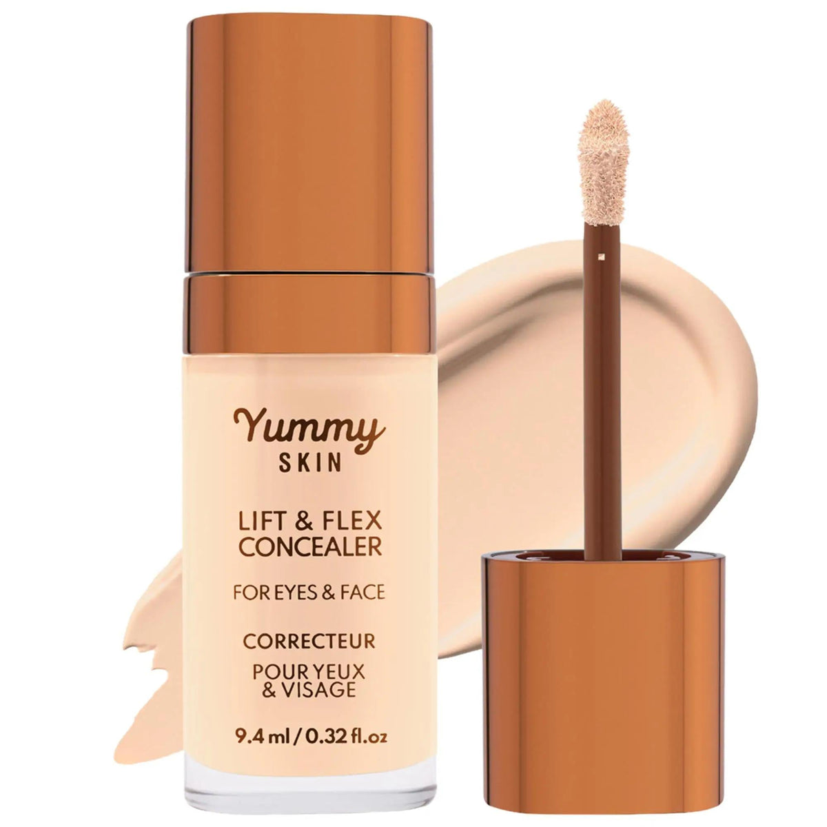 Yummy Skin Hydrating Concealer With Hyaluronic Acid & Caffeine - Vegan, Cruelty-Free, Natural Finish