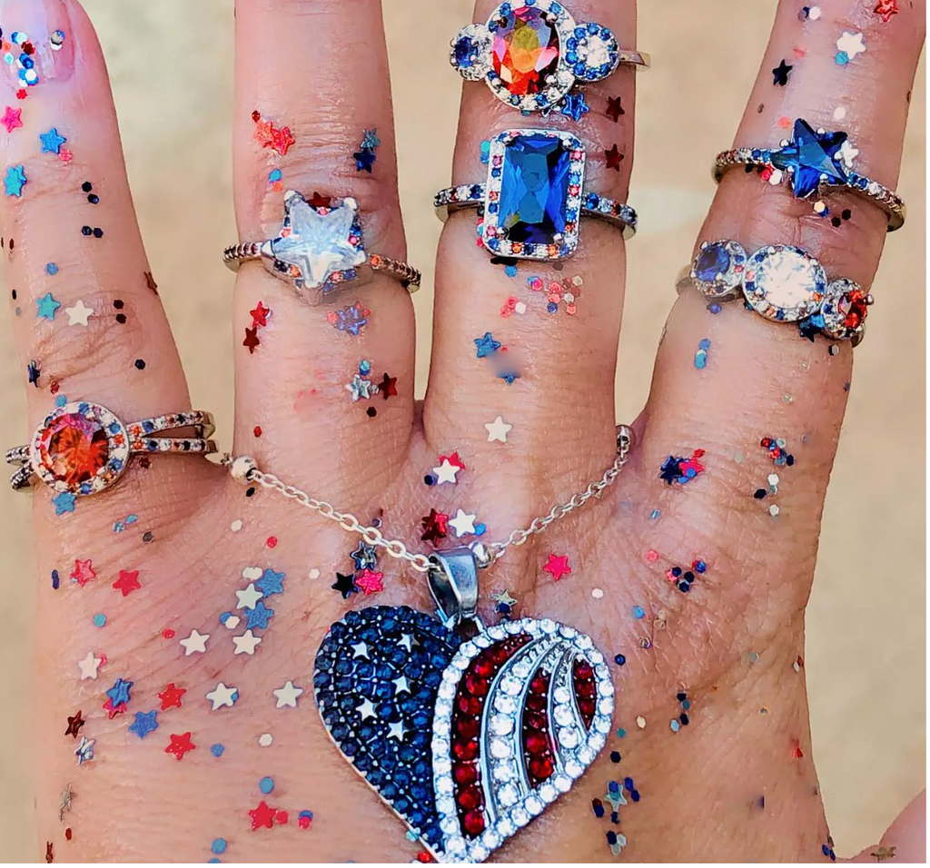Sparkling Blue America Ring