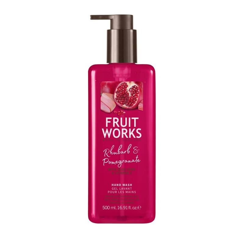 Fruit Works Rhubarb & Pomegranate Liquid Hand Wash 500 ml