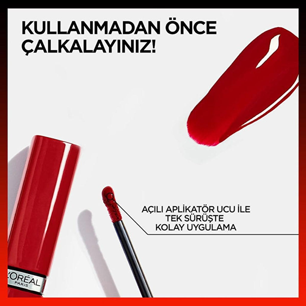 L'Oreal Paris Infaillible Laque Resistance: Long-Lasting, High-Shine, Moisturizing Liquid Lipstick for All-Day Glamour