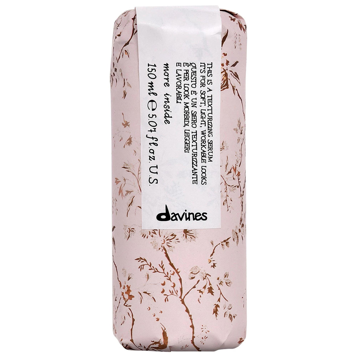 Davines Texturizing Hair Serum - Anti-Frizz, Vegan, Lightweight Hold for Straight, Wavy, Curly & Coily Hair