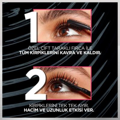 Loreal Paris Telescopic Lift Mascara - Long-Lasting, Volumizing, and Nourishing Mascara for Eyelash Enhancement